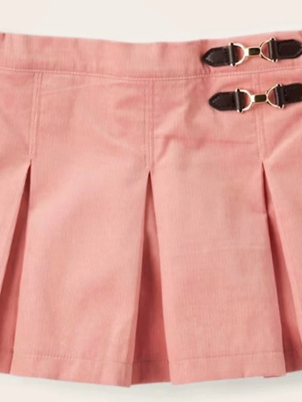 Gymboree Pink Pleated Corduroy Buckle Skort 🎀